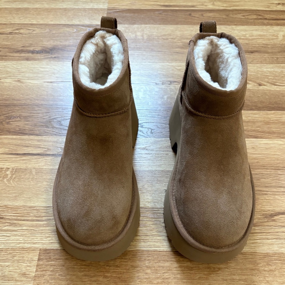 UGG Classic Ultra Mini New Heights Suede Platform Boots - Picture 13 of 13